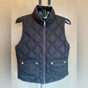 J. Crew Black Quilted Vest